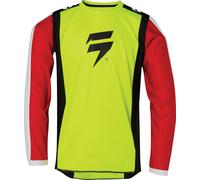 Shift Whit3 Label Race 2 Jersey de Motocross para niños, rojo-amarillo, tamaño XL