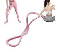 Shiftalter Resistance Bands, Figure 8 Resistance Bands For Women, Flat Bands For Exercise, Fullbody Yoga Pulling Rope For Glutes, Back (Pink 15 lbs)