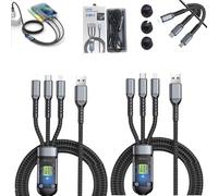 Shiftalter - Transparent Luminous Super Fast Charging 3-in-1 Data Cable, 100W Multi-Charger Cable - Charge Multiple Devices Simultaneously -Compatible with All Mobile Phone Charging Ports (2)