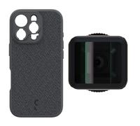 ShiftCam iPhone 16 Pro Case Tela Gris Oscuro + LensUltra 1,33x Anamorphic