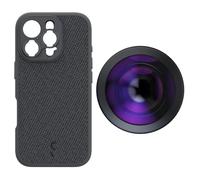 ShiftCam iPhone 16 Pro Case Tela Gris Oscuro + LensUltra 200° Fisheye