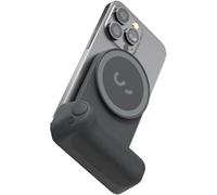 ShiftCam SnapGrip Agarre con batería para móvil y disparador inalámbrico, soporte magnético, se ajusta a cualquier teléfono, batería externa integrada con carga inalámbrica Qi, medianoche, SnapGrip