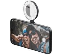 ShiftCam SnapPocket Light - Anillo de luz LED para selfie con cuatro ajustes de brillo y batería incorporada - Soporte magnético que se ajusta a cualquier teléfono - Diseño abatible (medianoche)