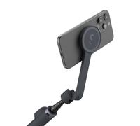 ShiftCam SnapStand Selfie - Palo magnético para selfie y trípode, compacto, plegable y extensible con cabezal inclinable y control remoto magnético Bluetooth (medianoche, SnapStand Selfie)