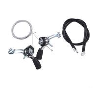 Shifters, 1 Set No Indexado Bicicleta Pulgar Cambios para Cambio Manual de Marchas, Plástico y Construcción de Acero, Diseño Ligero para los entusiastas del Ciclismo