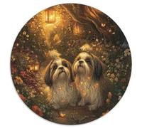 Shih Tzu 1000 Piece Jigsaw Puzzle For Adults Family Challenge Toys Stress Relief Puzzle Cultivate The Spirit of Teamwork for Men, Women, Elders, Seniors 1000pcs (67.5x67.5cm)