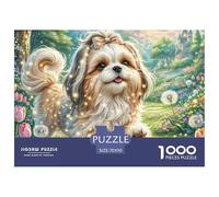 Shih Tzu 1000 Pieces Jigsaw Puzzles For Adults Challenging Game Stress Relieving Entertainment Exercise The Memory of The Brain for Family DecoRataions 70x50cm/1000pcs