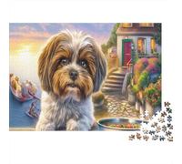 Shih Tzu 1000 Piezas Cartón Grueso Rompecabezas Premium para Adultos Desafío Juego Educativo Decoración De Paredes Paquete De Valor 38x26cm/1000pcs
