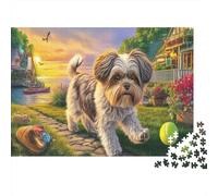 Shih Tzu 1000 Piezas Cartón Resistente Rompecabezas Premium Amantes De La Familia Alivio del Estrés Regalos Paquete De Valor 52x38cm/1000pcs