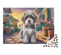 Shih Tzu 1000 Piezas Cartón Resistente Rompecabezas Premium Pareja Socios Descompresión Desafío Decoración De Paredes Paquete De Valor 38x26cm/1000pcs