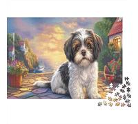 Shih Tzu 1000 Piezas Cartón Resistente Rompecabezas Premium Pareja Socios Descompresión Desafío Decoración De Paredes Paquete De Valor 52x38cm/1000pcs