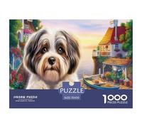 Shih Tzu 1000 Piezas para Mujeres y Hombres: Fluffy Dog de A Harbor View. Divertido y desafiante Juego Familiar. Idea de Regalo. 70 x 50 cm (1000 Piezas).