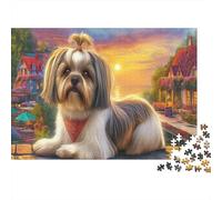 Shih Tzu 1000 Piezas Stock De Cartas Premium Paquete De Rompecabezas Entusiastas De Jigsaw Senior Difícil Desafío Decoración De Paredes Paquete De Valor 70x50cm/1000pcs