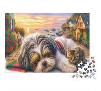 Shih Tzu 1000 Piezas Stock De Cartas Premium Rompecabezas Clásicos Entusiastas De Jigsaw Senior Entrenamiento Cerebral Decoración De Paredes Idea De Regalo 70x50cm/1000pcs