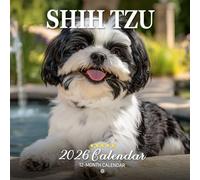 Shih Tzu 2026 Calendar: Adorable Dogs in Cute and Fluffy Poses | Kalender Calendario Calendrier