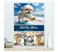 Shih Tzu Alarm. Glückliche Wuschelköpfe (hochwertiger Premium Wandkalender 2026 DIN A2 hoch), Kunstdruck in Hochglanz: Die entzückenden Löwenhunde aus Tibet