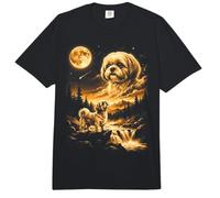Shih Tzu Aullando a la Luna Comfort Colors Adult Heavyweight T-Shirt