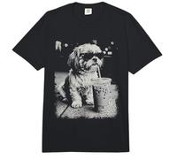 Shih Tzu Beber Café Helado Divertido Animal Perro Meme Humor Comfort Colors Adult Heavyweight T-Shirt