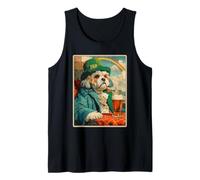 Shih Tzu Beber Cerveza Vintage Día de San Patricio Perro irlandés Camiseta sin Mangas