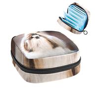 Shih Tzu - Bolsa de almacenamiento portátil para servilletas sanitarias, Varios colores, 4.7x6.6x6.6 in/12x17x17 cm