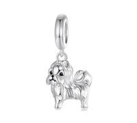 Shih Tzu Charm colgante de plata esterlina 925 Charm se adapta a Pandora Pulsera Collar, SCC2834
