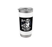Shih tzu con un buen dicho Vaso térmico de acero inoxidable de doble pared