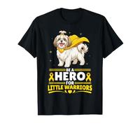 Shih Tzu Dog Be A Hero For Little Warriors Cáncer Infantil Camiseta