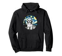 Shih Tzu Dog Mom Dad Cute - Estilo de noche estrellada de Van Gogh Sudadera con Capucha