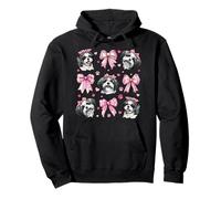 Shih Tzu Dog Mom Girl Coquette Bow Rosa Sudadera con Capucha