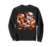 Shih Tzu Dog Mom Graphic For Fall Women Cute Autumn Sleep Sudadera
