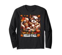 Shih Tzu Dog Mom Graphic For Fall Women Hello Fall Autumn Manga Larga