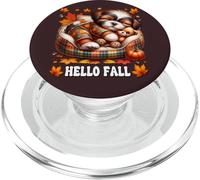 Shih Tzu Dog Mom Graphic For Fall Women Hello Fall Autumn PopSockets PopGrip para MagSafe