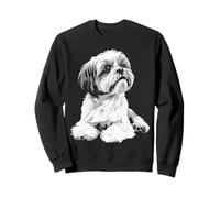 Shih Tzu Dog Motif Ilustración de Mascota Shih Tzu Sudadera