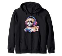 Shih Tzu Dog Shihtzu Dog Videojuego Gamer Shitzhu Shih Tzu Sudadera con Capucha
