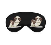 Shih Tzu Dog Sleep Mask Soft Blindfold Antifaz portátil con correa ajustable para hombres y mujeres