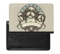 Shih Tzu Dogs - Funda para pasaporte y organizador de tarjetas de vacunación, funda protectora de viaje, cartera impresa