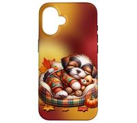 Shih Tzu Fall Decor For Maltese Mom and Autumn Puppy Lover Carcasa para iPhone 16
