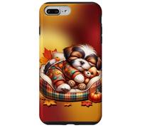 Shih Tzu Fall Decor For Maltese Mom and Autumn Puppy Lover Carcasa para iPhone 7 Plus/8 Plus