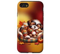 Shih Tzu Fall Decor For Maltese Mom and Autumn Puppy Lover Carcasa para iPhone SE (2020) / 7/8