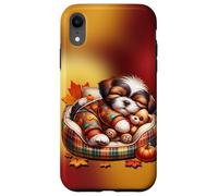 Shih Tzu Fall Decor For Maltese Mom and Autumn Puppy Lover Carcasa para iPhone XR