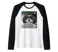 Shih Tzu Hay Movimiento en tu Puerta Principal Perro Tonto Camiseta Manga Raglan