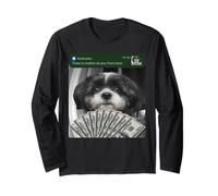 Shih Tzu Hay Movimiento en tu Puerta Principal Perro Tonto Manga Larga