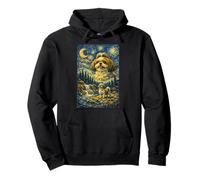 Shih Tzu Howling to The Moon Funny Pet Dueño Noche Estrellada Sudadera con Capucha