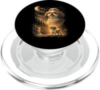 Shih Tzu Howling to The Moon Vintage 90s Funny Dog Pet Dueño PopSockets PopGrip para MagSafe