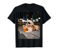 Shih Tzu Iced Coffee Late Night Chill Dog Lover Apparel Camiseta
