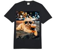 Shih Tzu Iced Coffee Late Night Chill Dog Lover Apparel Comfort Colors Adult Heavyweight T-Shirt