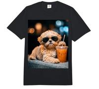 Shih Tzu Iced Coffee Late Night Chill Dog Lover Apparel Comfort Colors Adult Heavyweight T-Shirt