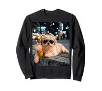 Shih Tzu Iced Coffee Late Night Chill Dog Lover Apparel Sudadera