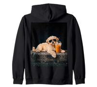Shih Tzu Iced Coffee Late Night Chill Dog Lover Apparel Sudadera con Capucha