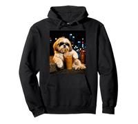 Shih Tzu Iced Coffee Late Night Chill Dog Lover Apparel Sudadera con Capucha
